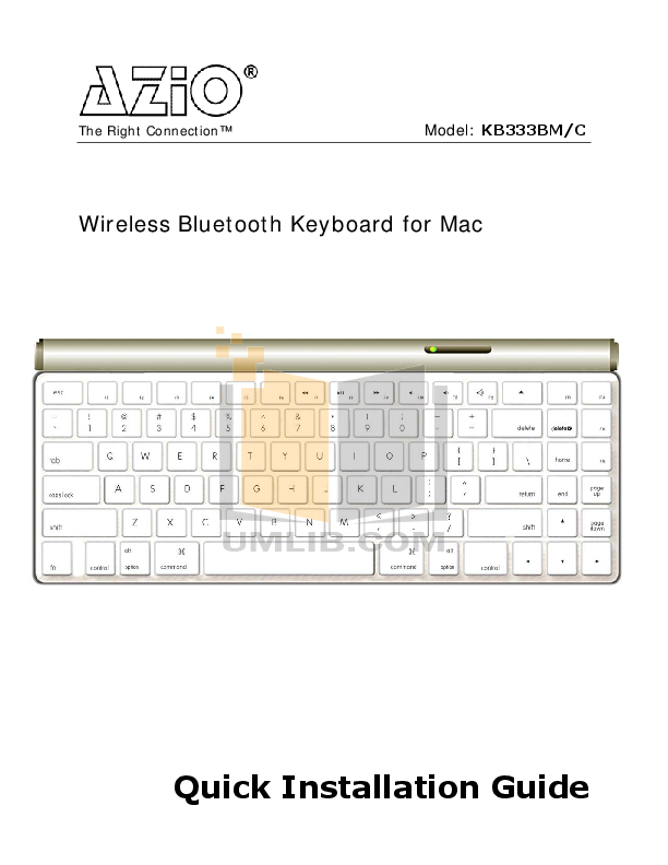 Download free pdf for Azio KB333BM Keyboard manual